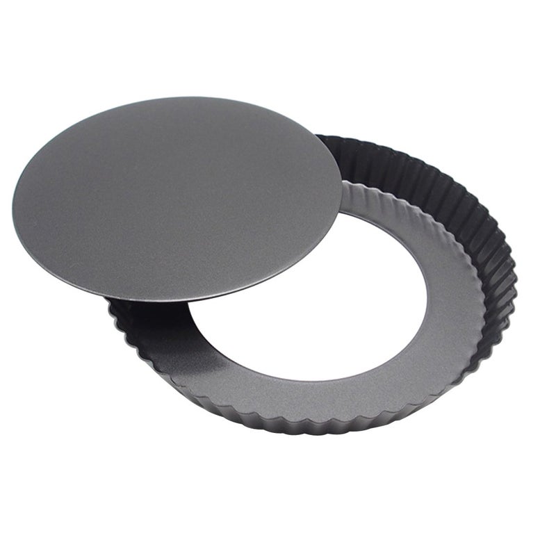 KOOTIPS 9 inch Black Classic Round Tart Pan, Nonstick & Removable Bottom, Perfect for Tart, Quiche, Wedding, Valentine's Day, Christmas, Birthday - Image 2